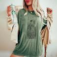 花園の女 ミュシャ アールデコ 線画 レディースオーバーサイズコンフォートTシャツ Moss