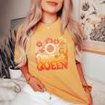 Dancing A Queen ダンシングヴィンテージ 70年代 80年代 ダンスパーティー用 レディースオーバーサイズコンフォートTシャツ Mustard