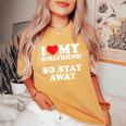 I Love My Girlfriend I Love My Girlfriendotay Away レディースオーバーサイズコンフォートTシャツ Mustard