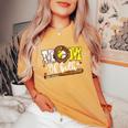 Mom Of Both Game Day Baseball Softball Mother's Day 2025 Women's Oversized Comfort T-Shirt Mustard