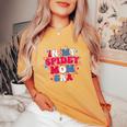 Mother Day In My Spider Mom Era Women's Oversized Comfort T-Shirt Mustard