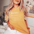 Mumu Definition おばあちゃん母の日パーティー レディースオーバーサイズコンフォートTシャツ Mustard