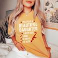 メンズ Yes I Have A Beautiful Daughters I Also Havearcastic レディースオーバーサイズコンフォートTシャツ Mustard