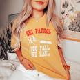 スキーパトロールの言い You Fall We Haul 面白いスキーパトロール レディースオーバーサイズコンフォートTシャツ Mustard