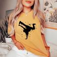 ボーイズ ガールズ ヒップホップ ブレイクダンス ヒップホップ Bboy Bgirl レディースオーバーサイズコンフォートTシャツ Mustard