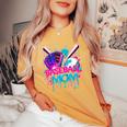 Cool Baseball Mom Neon Drip Sports Fan Women's Oversized Comfort T-Shirt Yam
