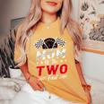 Mom Of The Two Fast 2Nd Birthday Racing Car Family Women's Oversized Comfort T-Shirt Yam