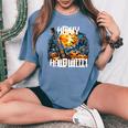 Herr Dame Kind Girl ロックンロール スプラッチ ヘビーメタル ハロウィン レディースオーバーサイズコンフォートTシャツ Blue Jean
