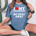 I Love My Girlfriend I Love My Girlfriendotay Away レディースオーバーサイズコンフォートTシャツ Blue Jean