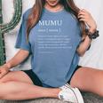 Mumu Definition おばあちゃん母の日パーティー レディースオーバーサイズコンフォートTシャツ Blue Jean