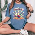 My Bowling Technique Isecret 面白いボウラーボウリング レディースオーバーサイズコンフォートTシャツ Blue Jean
