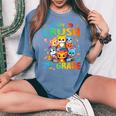 Ready To Crush 2Nd Grade Back Tochool 2Nd Grade Cat Kitten レディースオーバーサイズコンフォートTシャツ Blue Jean