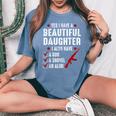 メンズ Yes I Have A Beautiful Daughters I Also Havearcastic レディースオーバーサイズコンフォートTシャツ Blue Jean