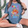 Mama Of The Birthday For Boy Circus Carnival Theme Party Women's Oversized Comfort T-Shirt Mustard