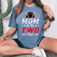 Mom Of The Two Fast 2Nd Birthday Racing Car Family Women's Oversized Comfort T-Shirt Mustard
