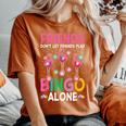Girls Night Bingo Sisters Bingo Squad Women's Oversized Comfort T-Shirt Crimson