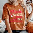 49歳の誕生日 ハイヒール A Queen Was Born In 3月 1976 レディースオーバーサイズコンフォートTシャツ Yam