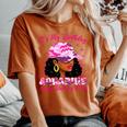 It's My Birthday Aquarius Black Woman Pink Camo Women's Oversized Comfort T-Shirt Yam
