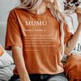 Mumu Definition おばあちゃん母の日パーティー レディースオーバーサイズコンフォートTシャツ Yam