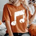 Nota Musical Cuello Camiseta extragrande cómoda para mujer Yam