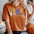 Rainbow Rockhound ロックピック 地質学ハンマー ロックハウンディング レディースオーバーサイズコンフォートTシャツ Yam