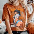 Waifu セクシー アニメ 女の子 モデル 表紙 和風 レディースオーバーサイズコンフォートTシャツ Yam