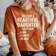 メンズ Yes I Have A Beautiful Daughters I Also Havearcastic レディースオーバーサイズコンフォートTシャツ Yam