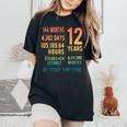 12歳の誕生日 男の子 女の子 面白い 12歳 レディースオーバーサイズコンフォートTシャツ Black