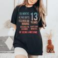 13歳の誕生日 男の子・女の子 面白い 13歳 レディースオーバーサイズコンフォートTシャツ Black
