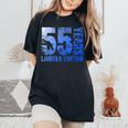 55歳 男性 ギフト 55歳 誕生日プレゼント 女性用 レディースオーバーサイズコンフォートTシャツ Black