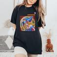 Dark Magician Girl クラシックカードデザイン Papl1447 レディースオーバーサイズコンフォートTシャツ Black