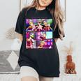 King Of Prism-Your Endless Call- 場面写over The Rainbow レディースオーバーサイズコンフォートTシャツ Black