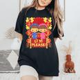 Li Xi Please 男の子&女の子 キッズ- ベトナム旧正月 レディースオーバーサイズコンフォートTシャツ Black