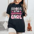 Mom Of The Birthday Girl Farm Cow Family Birthday Decoration Women's Oversized Comfort T-Shirt Black