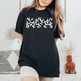 Mom 牛柄 牛柄 母の日 レディースオーバーサイズコンフォートTシャツ Black