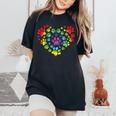 Rainbow Lgbt 猫愛好家 犬 恋人 猫 母 犬 パパ バレンタイン レディースオーバーサイズコンフォートTシャツ Black