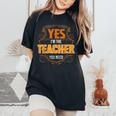 Retro Profession I'm The Teacher レディースオーバーサイズコンフォートTシャツ Black
