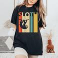 Sloth ナマケモノ 動物 レディースオーバーサイズコンフォートTシャツ Black