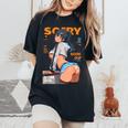 Waifu セクシー アニメ 女の子 モデル 表紙 和風 レディースオーバーサイズコンフォートTシャツ Black