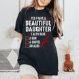 メンズ Yes I Have A Beautiful Daughters I Also Havearcastic レディースオーバーサイズコンフォートTシャツ Black