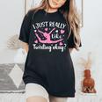 かわいい女の子向けトワラー バトントワリング レディースオーバーサイズコンフォートTシャツ Black