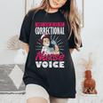 矯正看護師 刑務所看護 Use My Correctional Nurseoice レディースオーバーサイズコンフォートTシャツ Black