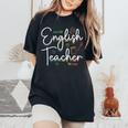 英語教師 文法 クラス 男性 女性 教員 英語教師 レディースオーバーサイズコンフォートTシャツ Black