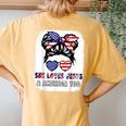 Christian Girl Love Jesus America Cute 4Th July Patriotic Women's Oversized Comfort T-Shirt Back Print Yam