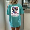Christian Girl Love Jesus America Cute 4Th July Patriotic Women's Oversized Comfort T-Shirt Back Print Chalky Mint