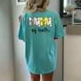 Mama Of Both Baseball Softball Mom Mother's Day Women's Oversized Comfort T-Shirt Back Print Chalky Mint