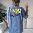 Mama Of Both Baseball Softball Mom Mother's Day Women's Oversized Comfort T-Shirt Back Print Blue Jean