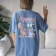 Stepping Into My 44Th Birthday 44 Year Old Bday Women's Oversized Comfort T-Shirt Back Print Blue Jean