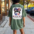 Christian Girl Love Jesus America Cute 4Th July Patriotic Women's Oversized Comfort T-Shirt Back Print Moss