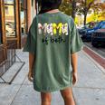 Mama Of Both Baseball Softball Mom Mother's Day Women's Oversized Comfort T-Shirt Back Print Moss